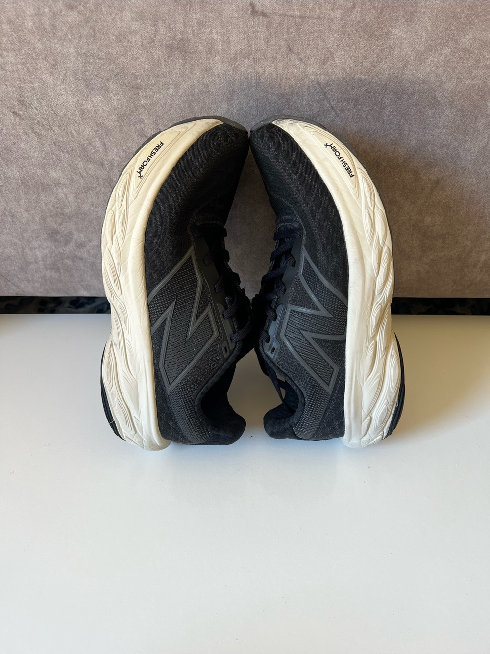 New Balance Black and White Fresh Foam Running Sneakers